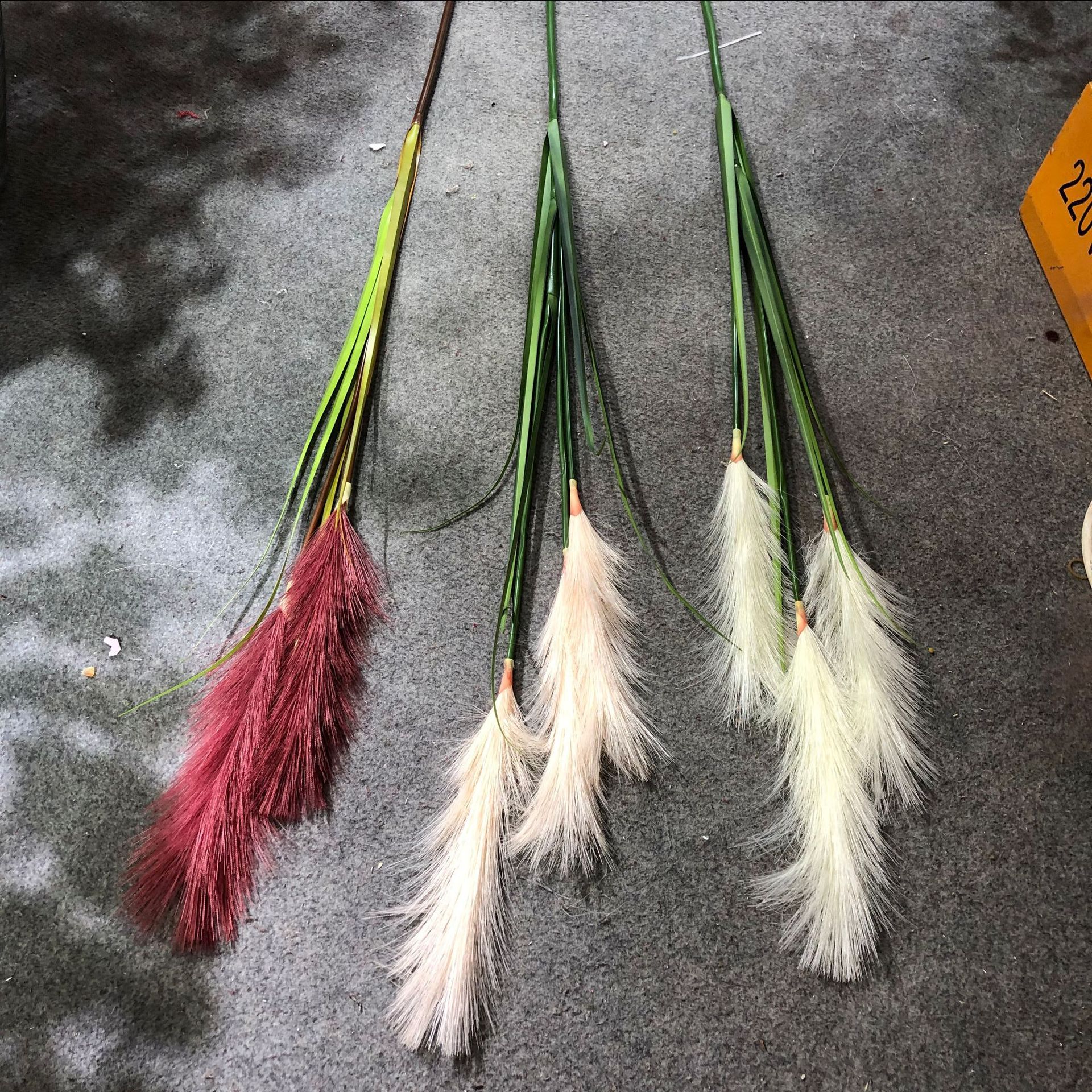 Bionic reed, pink muhly grass, sunny grass, indoor decorative green plants, potted plants, simulation plants, wedding props, decorative dogtail grass pic 5