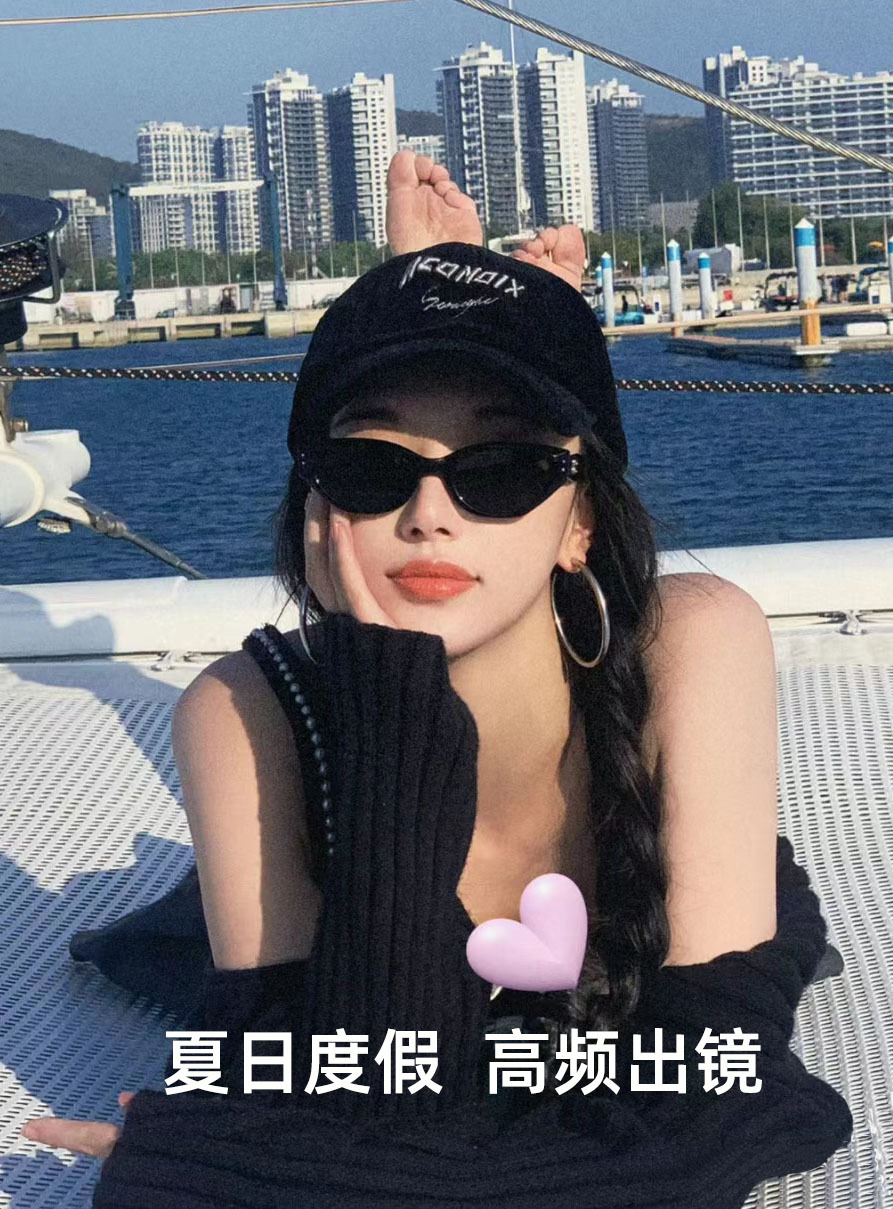 gm太阳镜批发防紫外线小脸偏光镜欧美网红眼镜男猫眼墨镜女高级感详情1