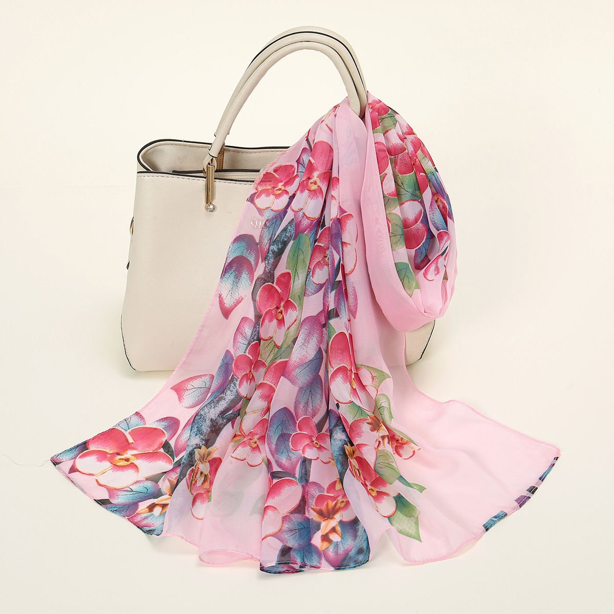 马来西亚新款包头长巾菱形雪纺镊子直角边防晒披肩穆斯林包头巾女详情7