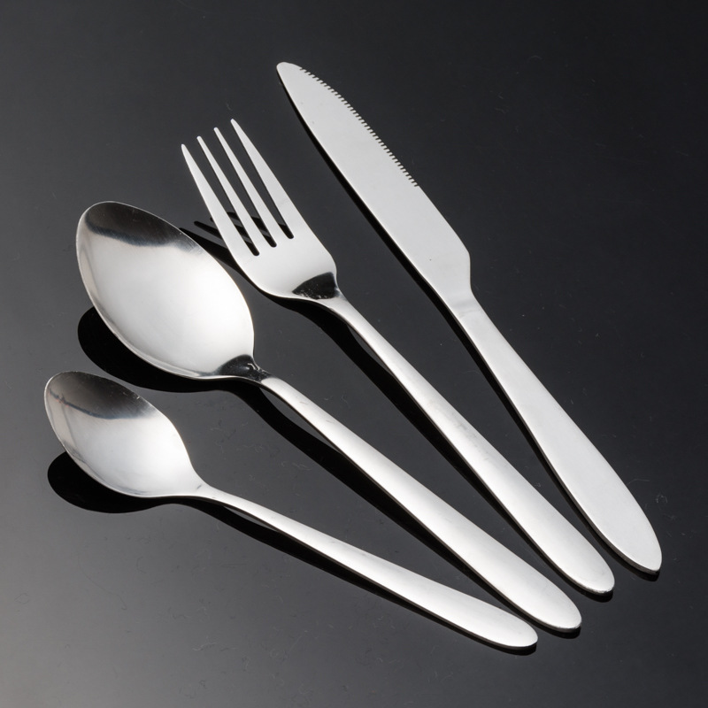 多颜色家用全套切牛排意面餐具24件套装不锈钢西餐餐具刀叉勺全套详情4