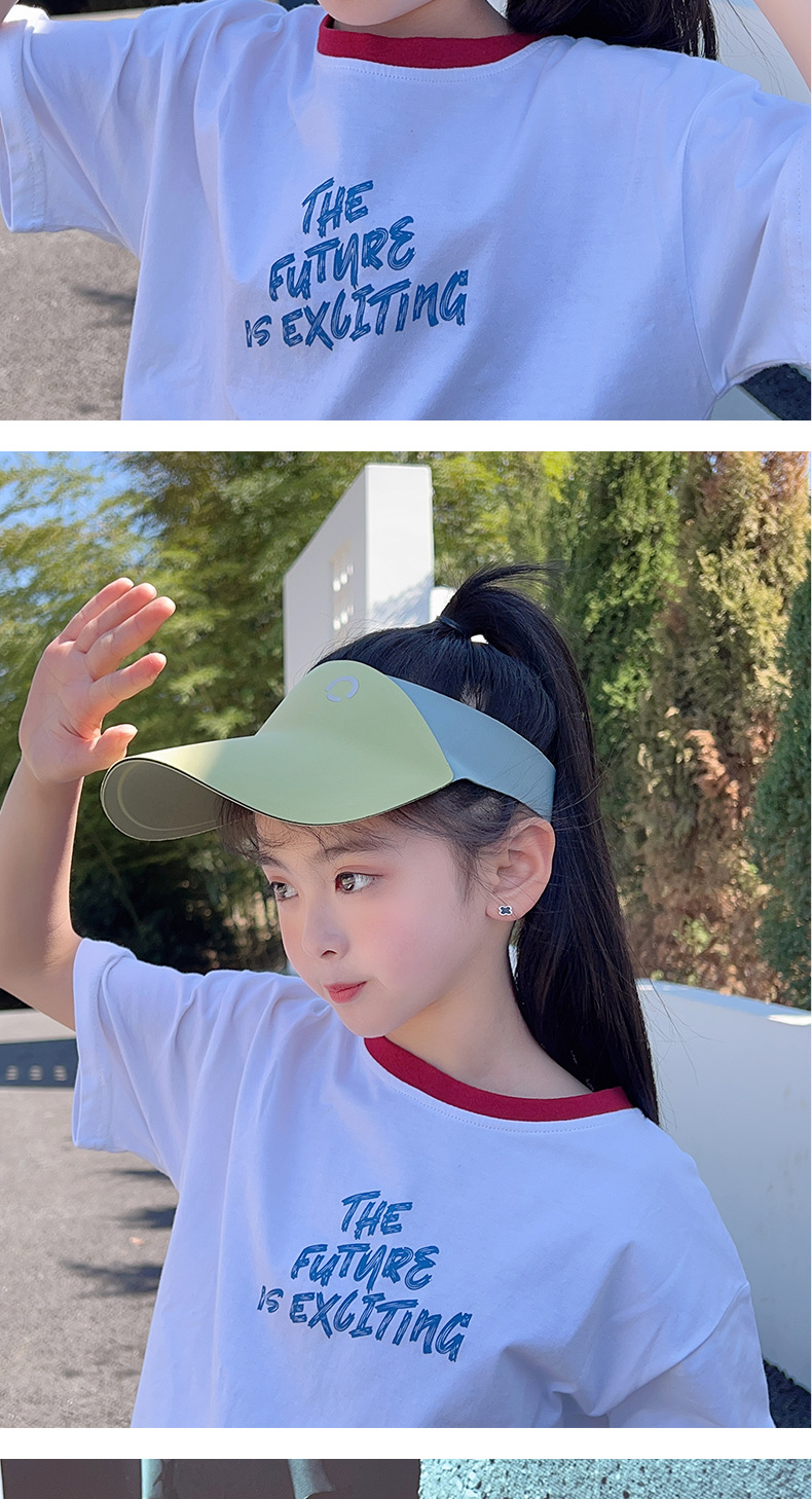 一体成型儿童成人空顶帽运动无痕遮阳帽户外骑车跑步鸭舌防晒帽子详情11