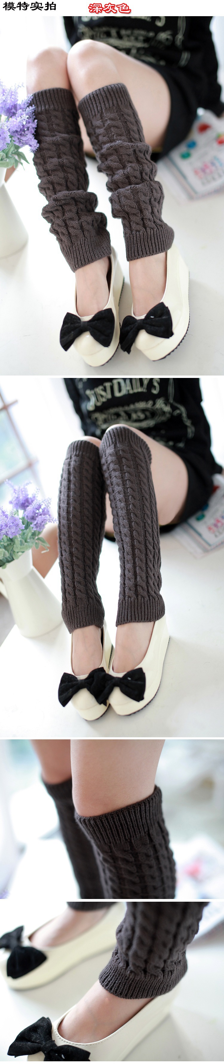 Wholesale of Korean-style knitted warm Japanese-style socks, woolen leg covers and over-the-knee socks from the manufacturer pic 17