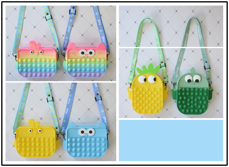 新款灭鼠先锋包包斜挎包单肩包卡通解压按压宝宝泡泡包玩具包背包详情10