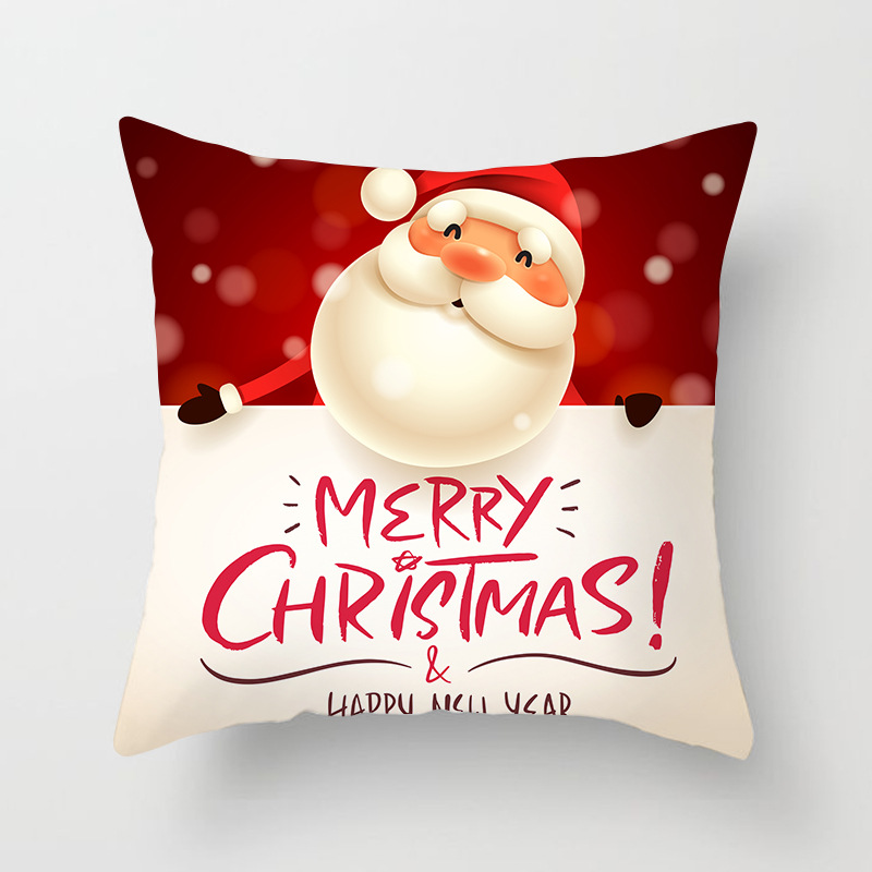 Red Santa Claus pillowcase cushions for home Christmas pic 3