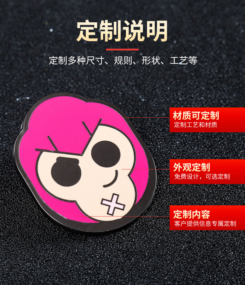 Metal baked paint magnetic fridge magnets, customized badge gifts, resin resin cultural and creative scenic area commemorative handicrafts and gifts pic 5