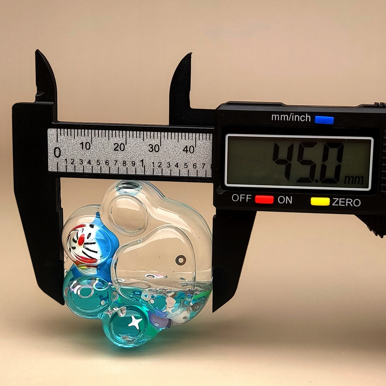 创意亚克力入油流沙瓶蓝色卡通钥匙扣香水汽车配饰桌面摆件饰品详情10