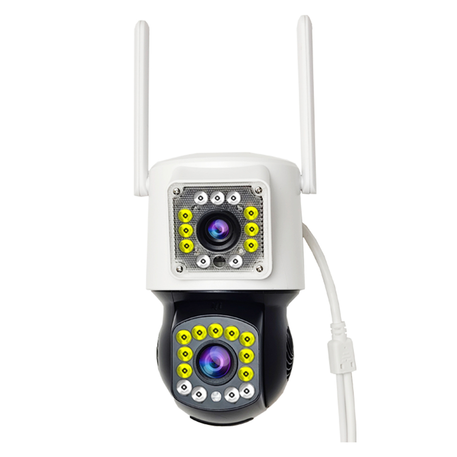 Cross-border panoramic no-blind spot monitor, outdoor mobile phone remote dual wide-angle dual-screen gun-ball linkage camera pic 7
