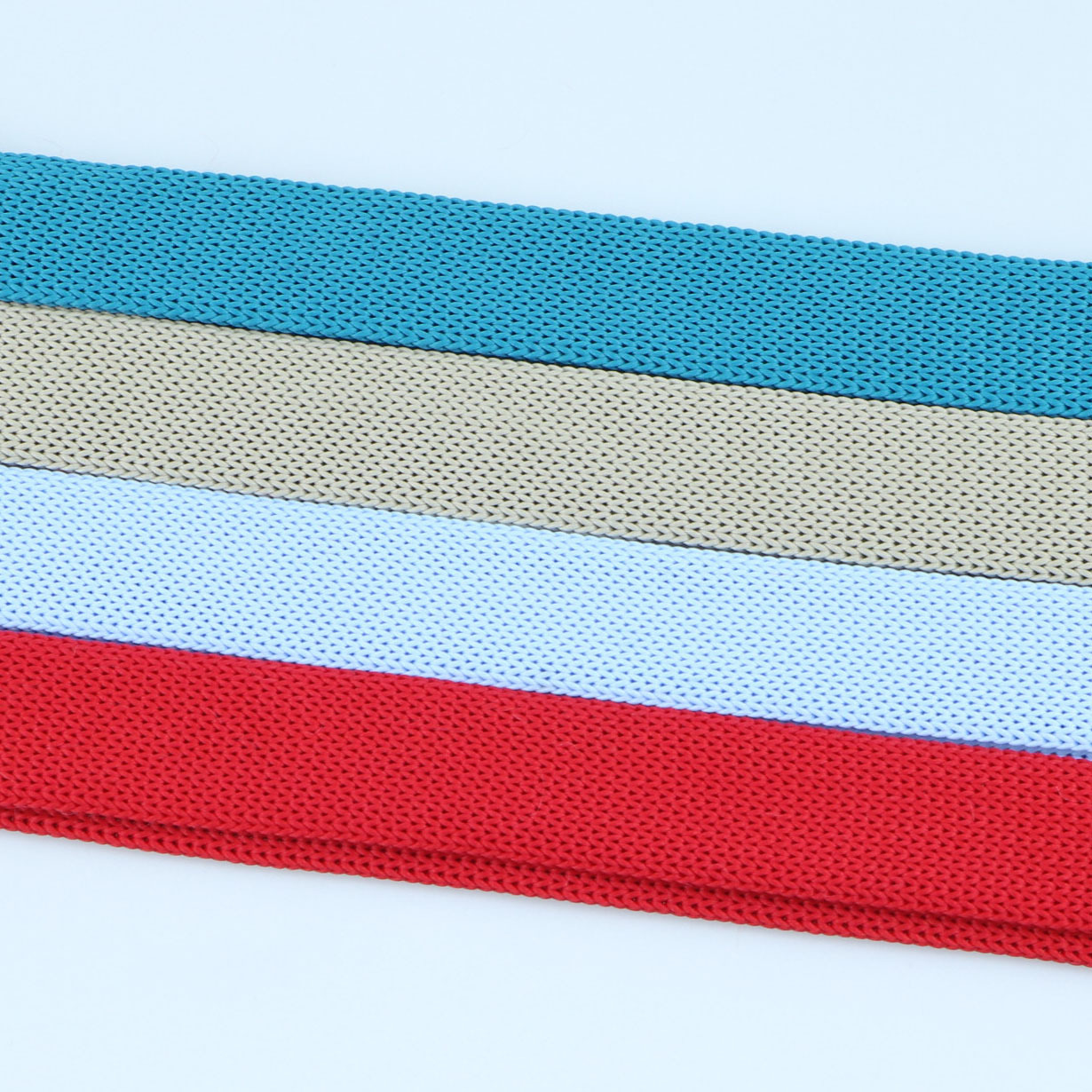 In stock: 300-color 25mm / 20mm knitted hollow tape, hollow knitted webbing, low-elasticity filament cylindrical hollow flat tape pic 19