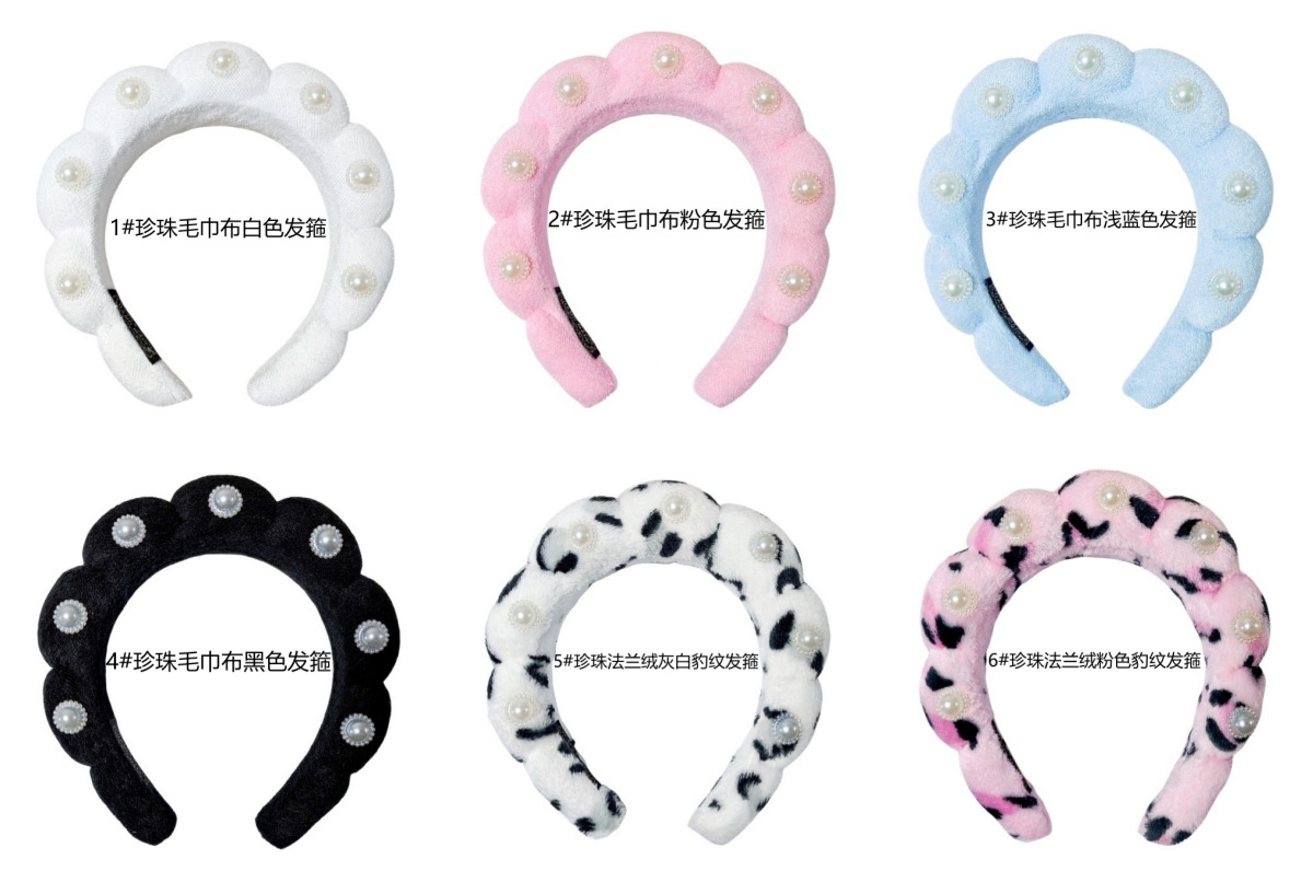 欧美跨境爆款高颅顶发饰女洗脸沐浴云朵海绵发箍化妆卸妆束发头箍详情35