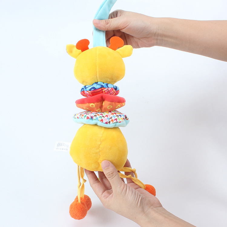 Bebé animal música pull bell car colgante sin batería baby cart colgante bell peluche juguete pic 7