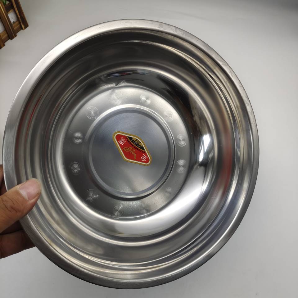 High-quality stainless steel basins, round soup basins, stainless steel tableware, vegetable basins, household stainless steel kitchenware, 2-yuan supply in Yiwu pic 28