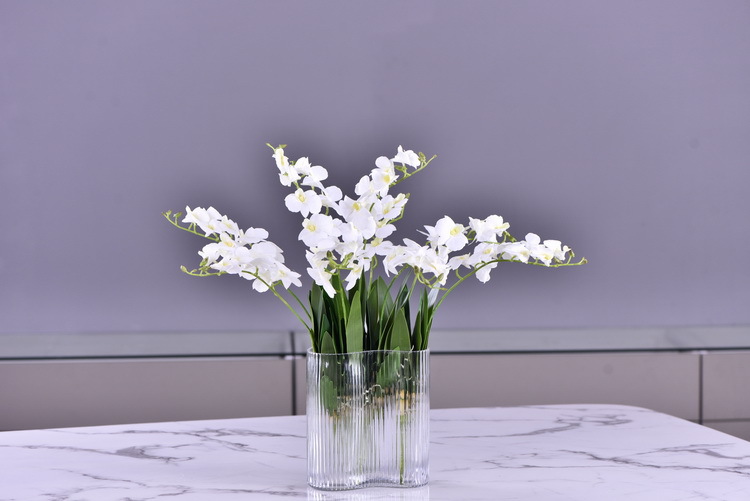 Factory direct sales of high-end artificial dendrobium, wholesale of artificial flowers with leaves, home decoration of Phalaenopsis and Lanjin artificial plants pic 55