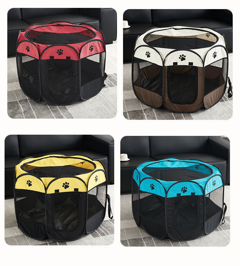 宠物八角笼可折叠狗笼防水牛津布宠物帐篷可拆洗耐抓狗狗猫咪产房详情9