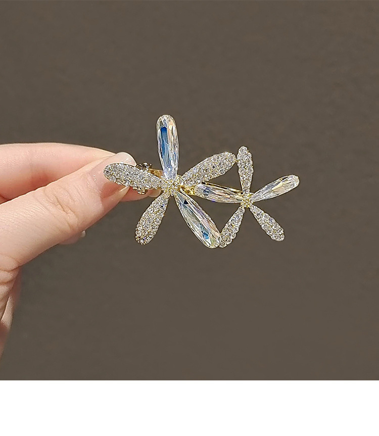 Summer fresh and delicate flower duckbill clip, cute girl crystal bangs hair clip, side hair accessory clip headwear pic 7