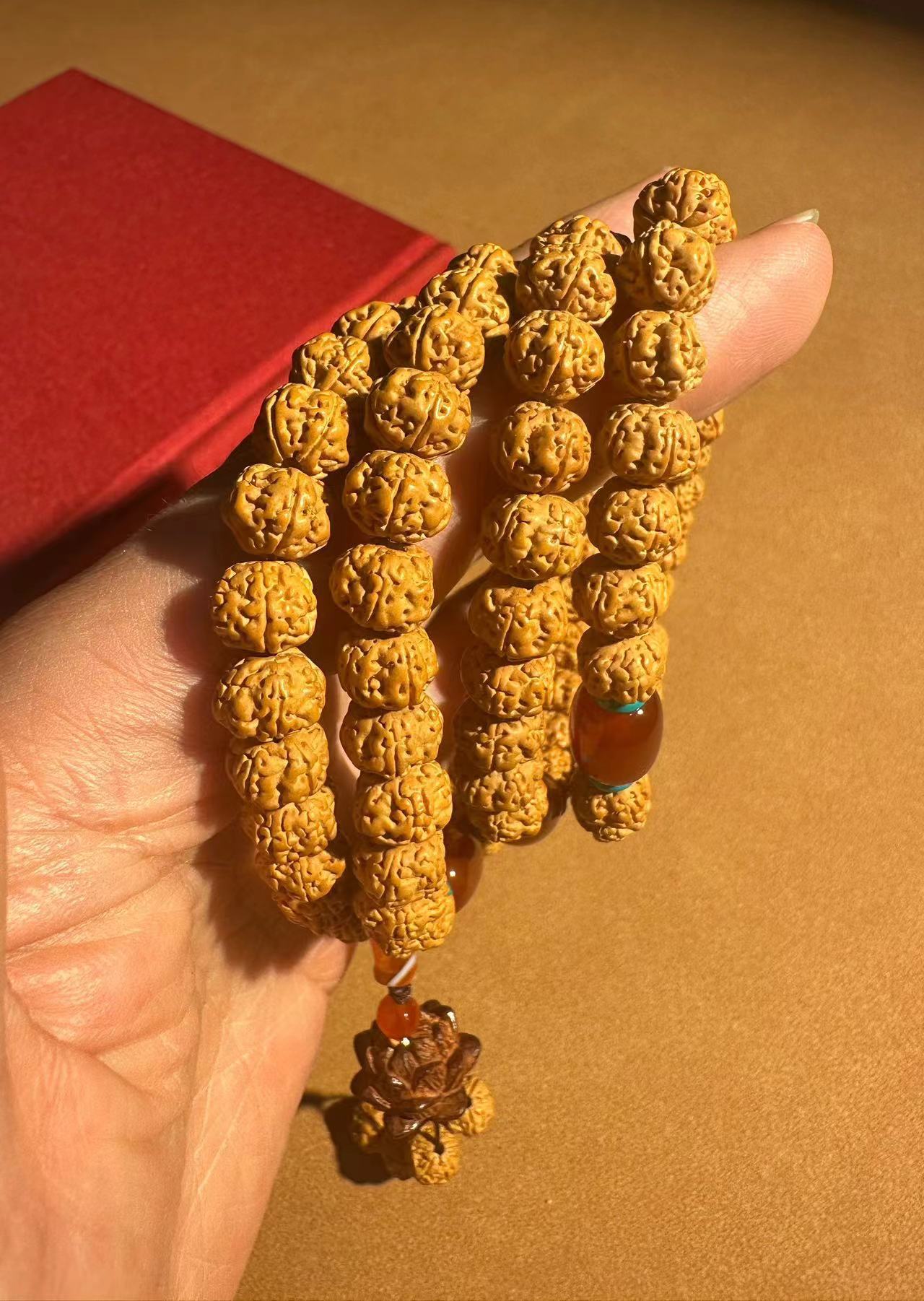 Nepalese Vajra Bodhi 108 prayer beads, carefully selected five-petal flesh texture small Vajra Bodhi beads, multi-ring bracelet, ethnic style Bodhi bracelet, cultural and artistic bracelet, cultural and artistic prayer beads bracelet, wholesale beads pic 17