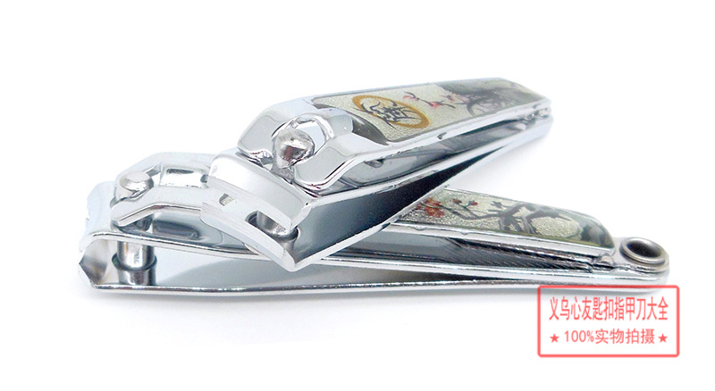 中国风梅兰竹菊胶面指甲钳 恒劲达0818大号平口滴胶指甲钳剪批发详情6