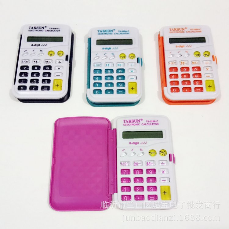 新款彩色计算器德信TS-328A-C计算器迷你掌上翻盖携带更方便计算详情5