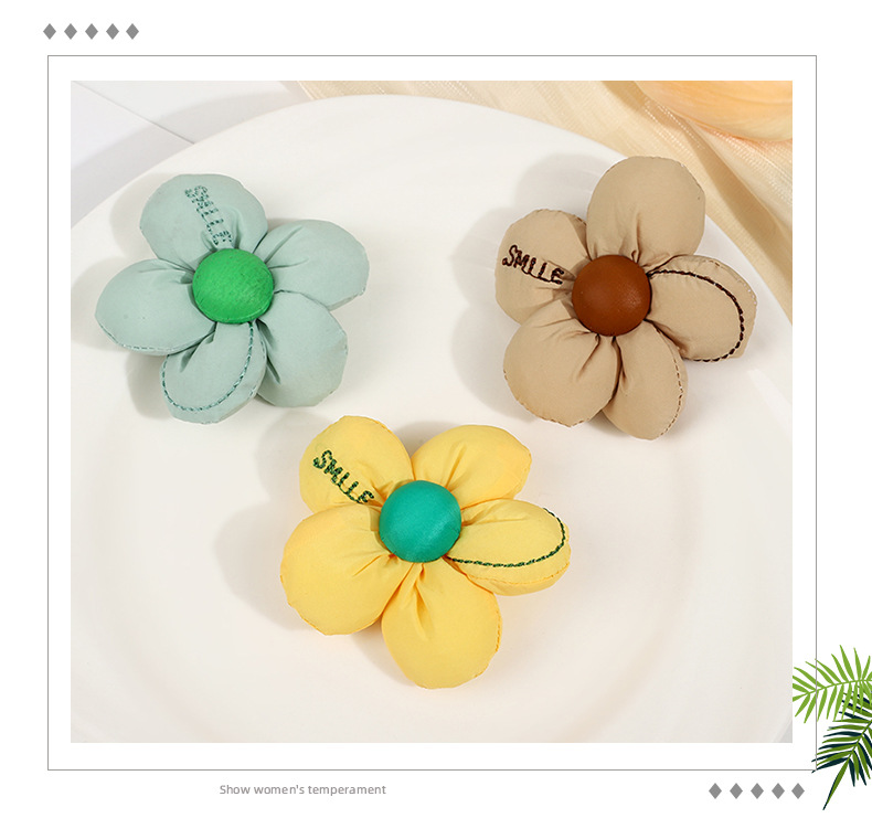 diy布艺充棉立体五瓣花朵配饰 鞋花手工配件衣服辅料花朵现货批发详情10