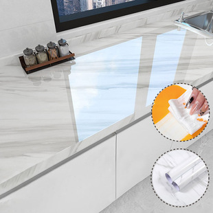 Aike waterproof thickened high-temperature resistant stove aluminum foil wallpaper fireproof decorative wall stickers Self-adhesive kitchen oil-proof stickers pic 8