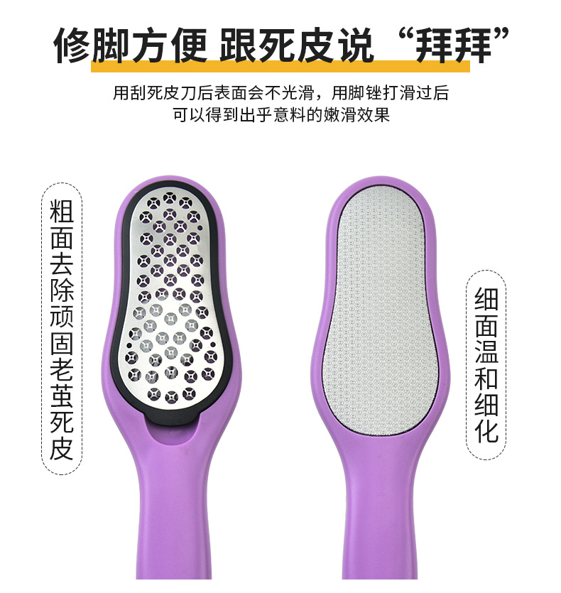 Stainless steel foot pads for removing dead skin, thick keratin and calluses on the heels. Detachable foot scrubber with nail clippers. shanilak pic 4