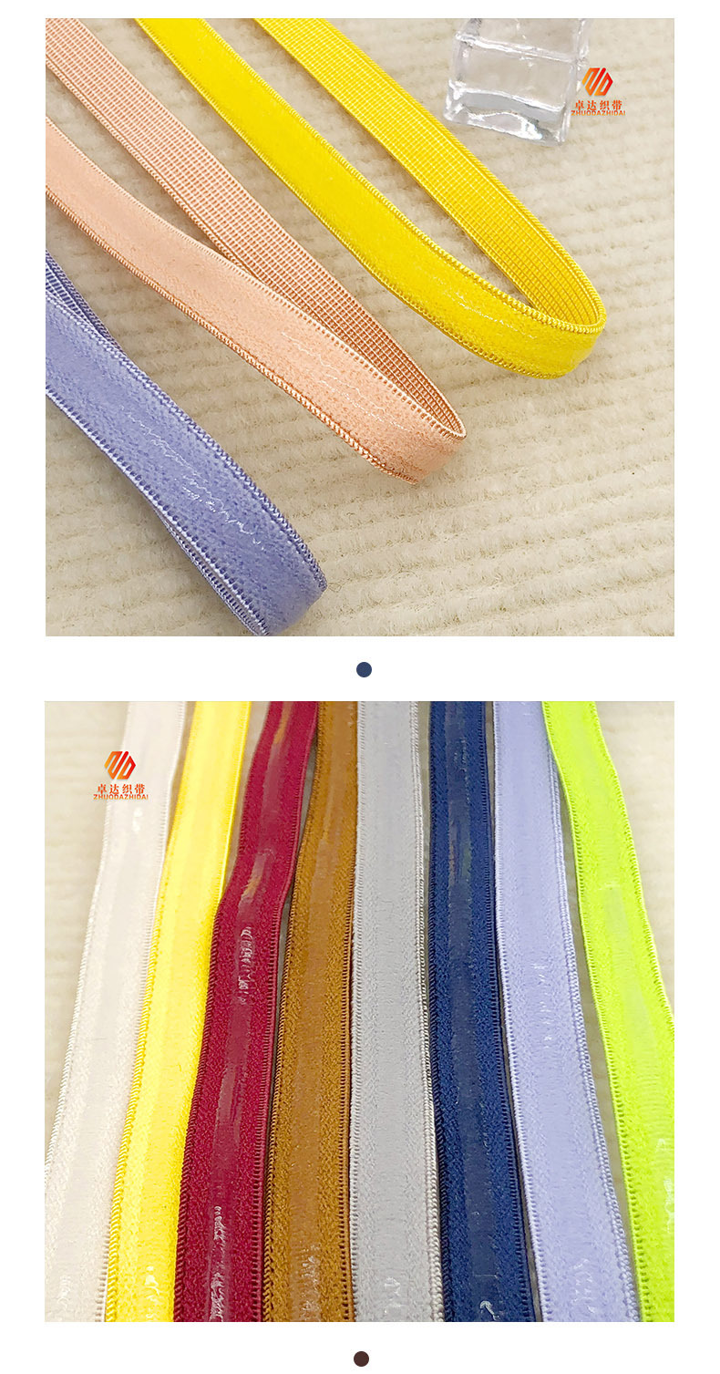 Fabricante de stock cinta antideslizante de silicona manga de hielo de color goteo goma elástico cinta de sudor de ropa calcetines de vestido cinta de la boca pic 15