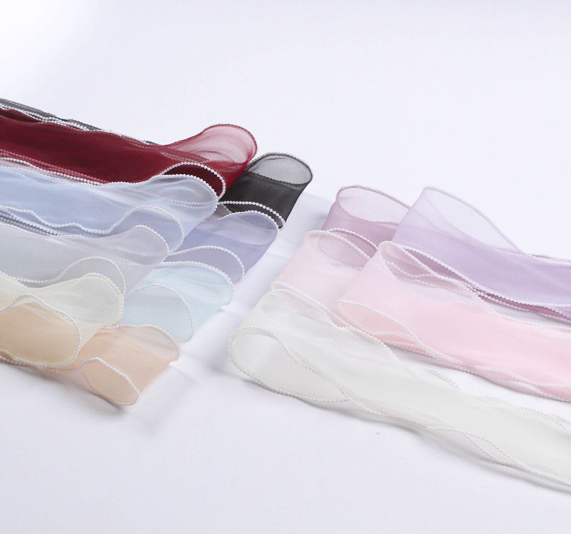 diy hairpin bow packaging material with pearl textured overlock yarn, 6cm wide meteor fish tail wave snow yarn ribbon pic 11
