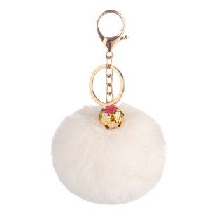 毛毛珍珠合金钥匙扣春季汽车挂件毛绒挂饰女士皮草钥匙链现货详情22