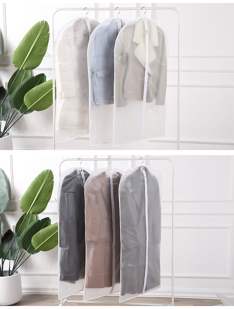 5 transparent clothing dust covers available in various specifications, including suit covers, coat dust covers, and clothing dust bags pic 9