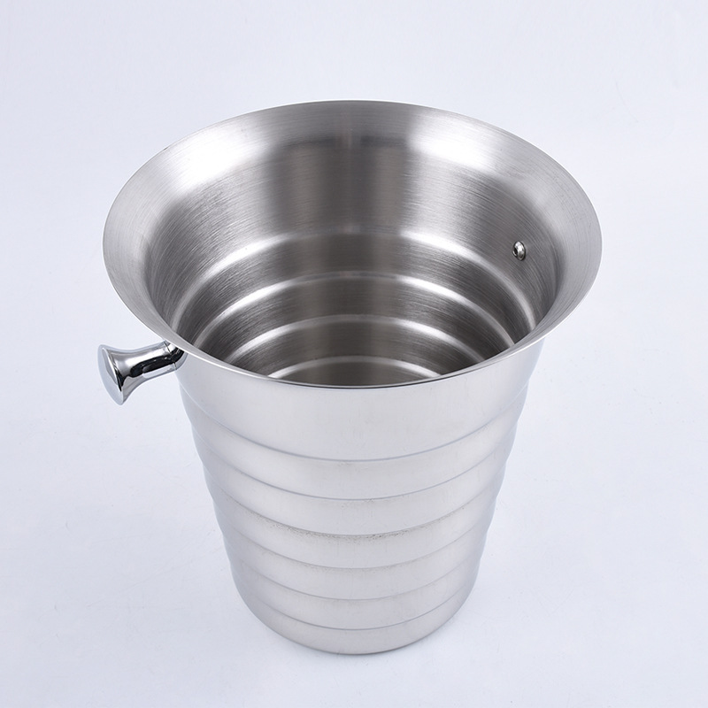 Stainless steel ice bucket, exquisite diamond champagne bucket, bar European-style ice bucket, bamboo joint ice beer bucket, red wine frozen bucket pic 14