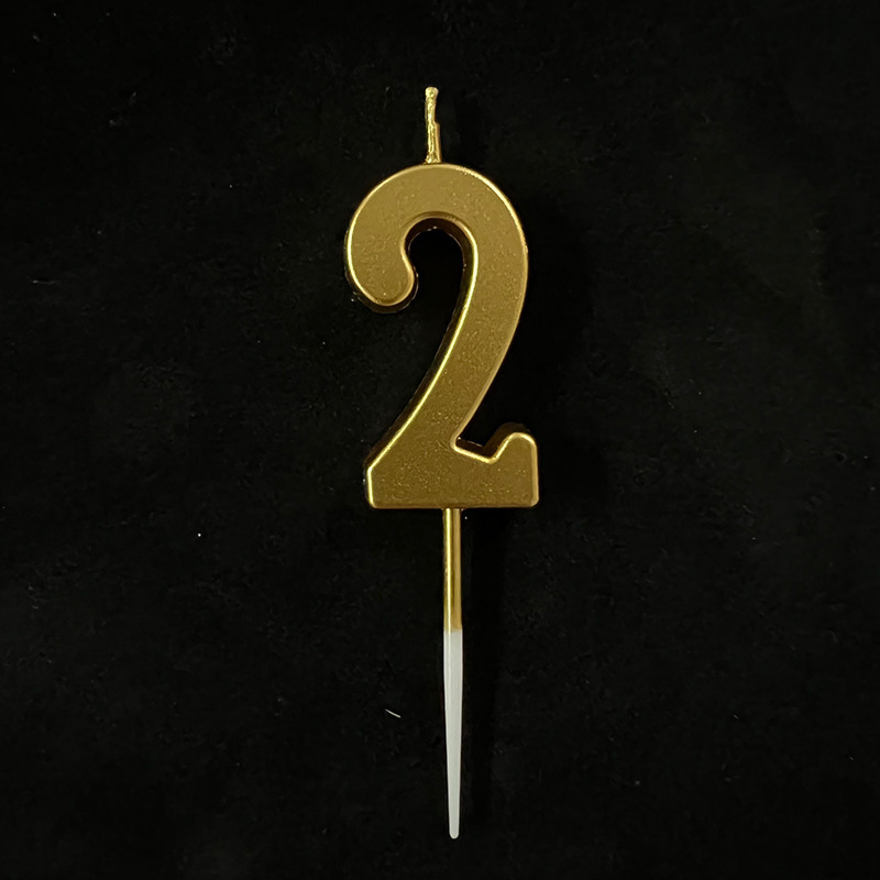 批发镀金数字蜡烛周岁创意PVC独立包装生日派对烘焙甜品台装饰详情6