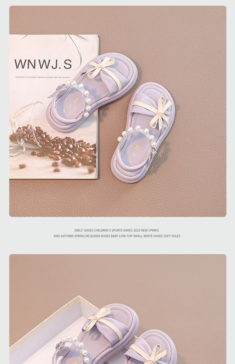 女童鞋子儿童公主凉鞋2024新款夏季夏款宝宝软底洋气沙滩大童凉鞋详情8