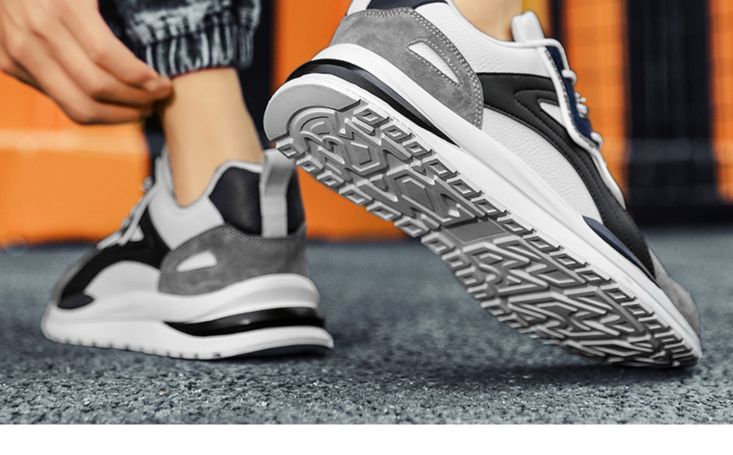 男鞋秋季透气2023新款春季潮流百搭运动休闲阿甘跑步ins老爹潮鞋详情9