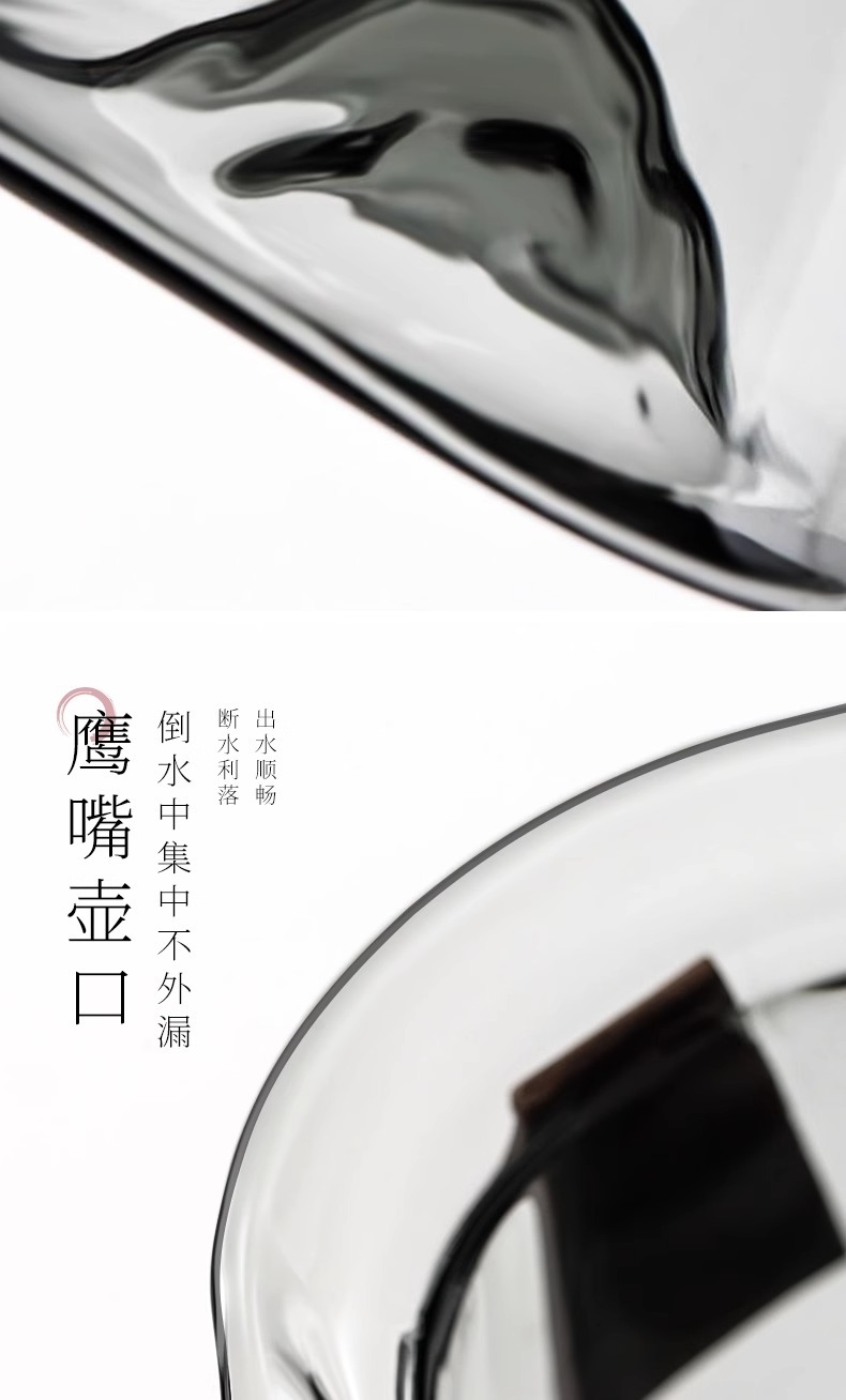 玻璃盖碗泡茶防烫单个大号不烫手三才手抓壶功夫茶具茶碗套装盖碗详情8