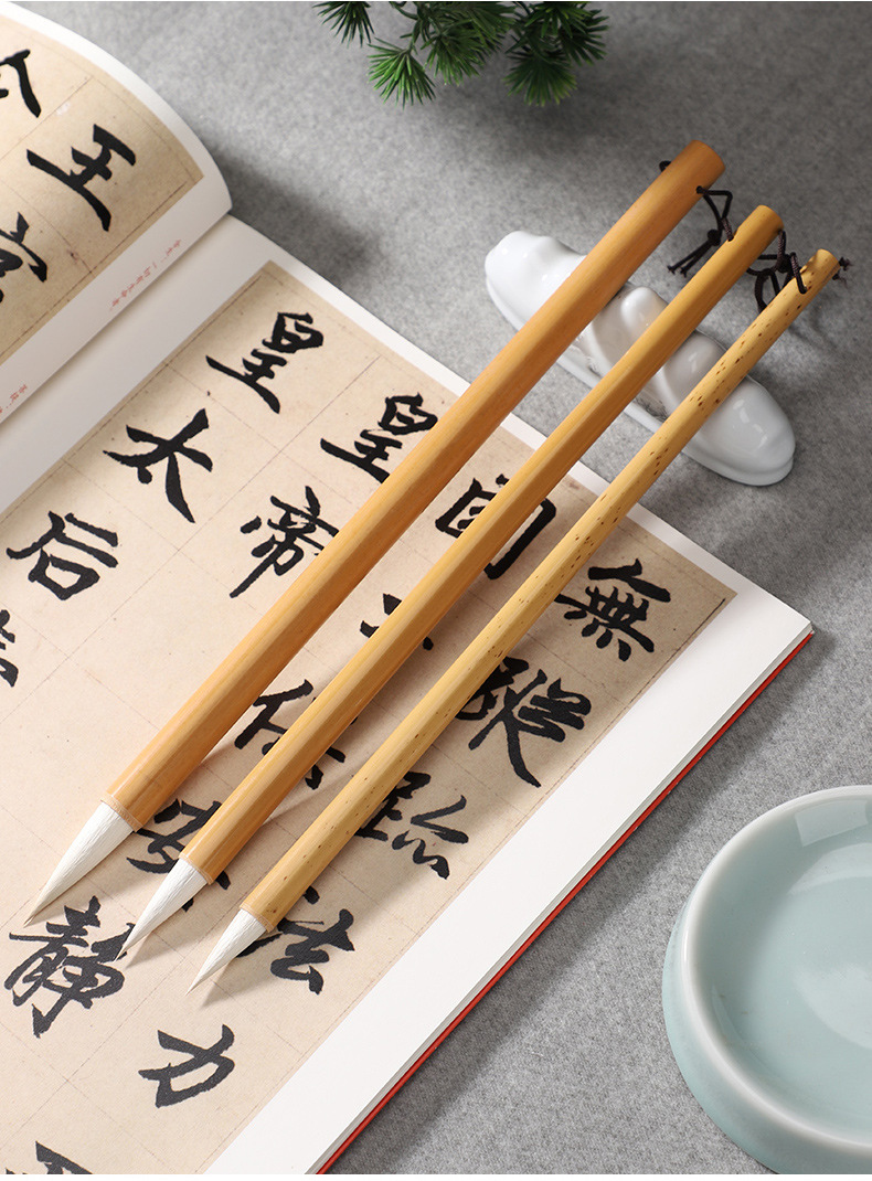 厂家批发销售白云兼毫毛笔书法培训班成人学生练习书画皆宜文房国潮详情13