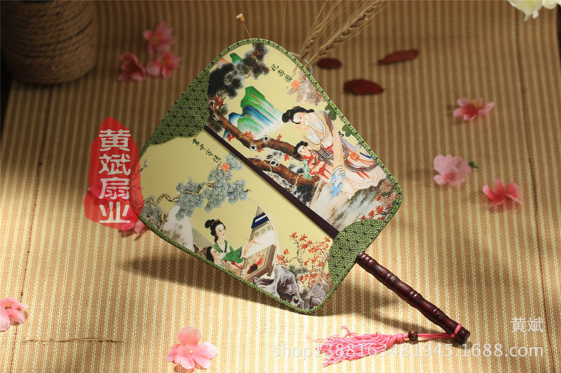 古典宫扇*古典舞蹈扇子*高级双面真丝宫扇*红楼梦*团扇*工艺扇详情7