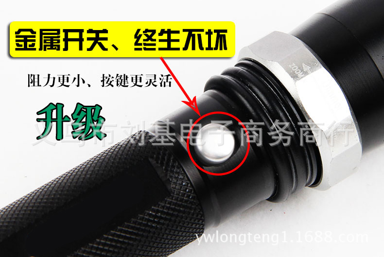 充电手电筒 强光手电筒 CREE 旋转变焦 LED远射聚光调焦礼盒套装 pic 13