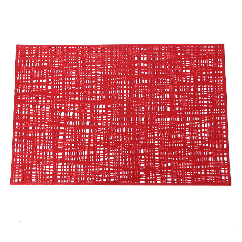 Cross-border hollowed-out pvc cookware and table MATS, hotel heat insulation, household Japanese-style solid-color plate MATS, coffee coasters wholesale pic 14