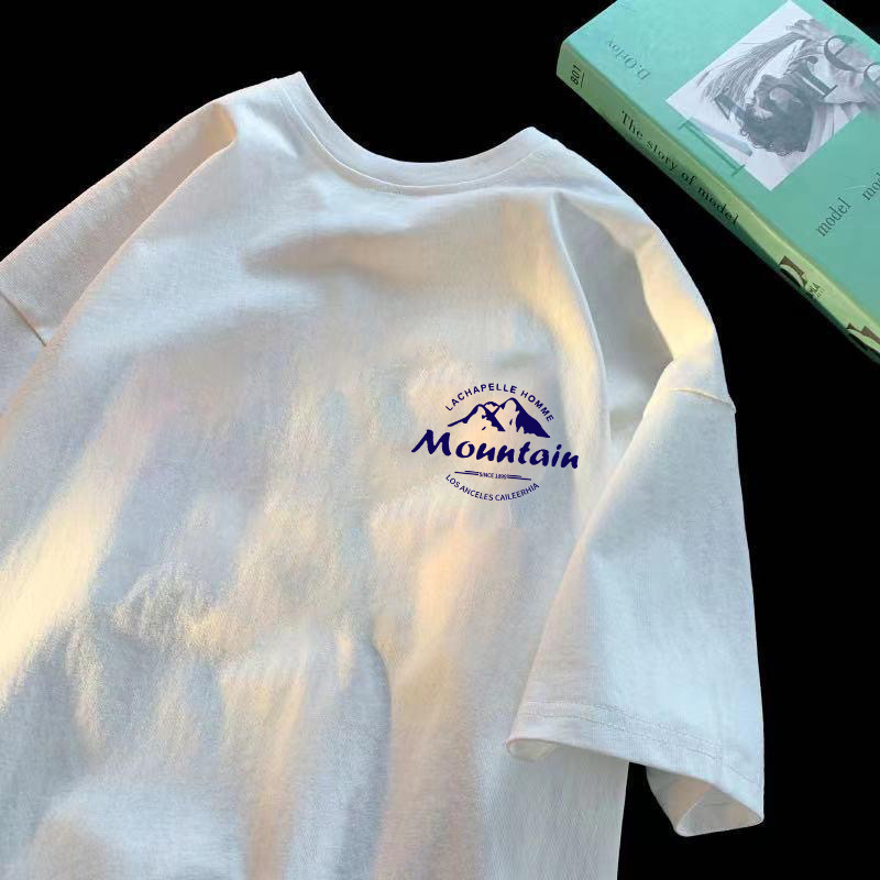 2023夏男士短袖t恤修身圆领潮流百搭国潮印花短袖衫上衣服潮流T恤详情13