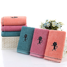 Wholesale of bamboo fiber double-segment towels, thickened household couple face towels, soft and absorbent multi-color towels for hair delivery pic 4