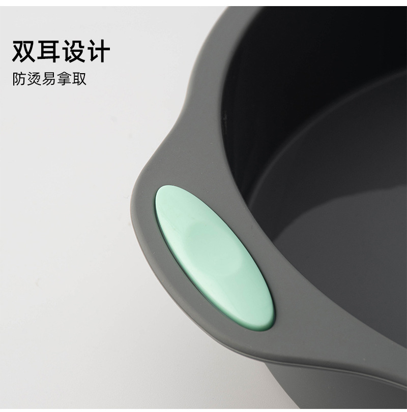 双色硬边硅胶吐司蛋糕盘圆形长方形蛋糕烤盘烘焙工具吐司盘蛋糕模详情6