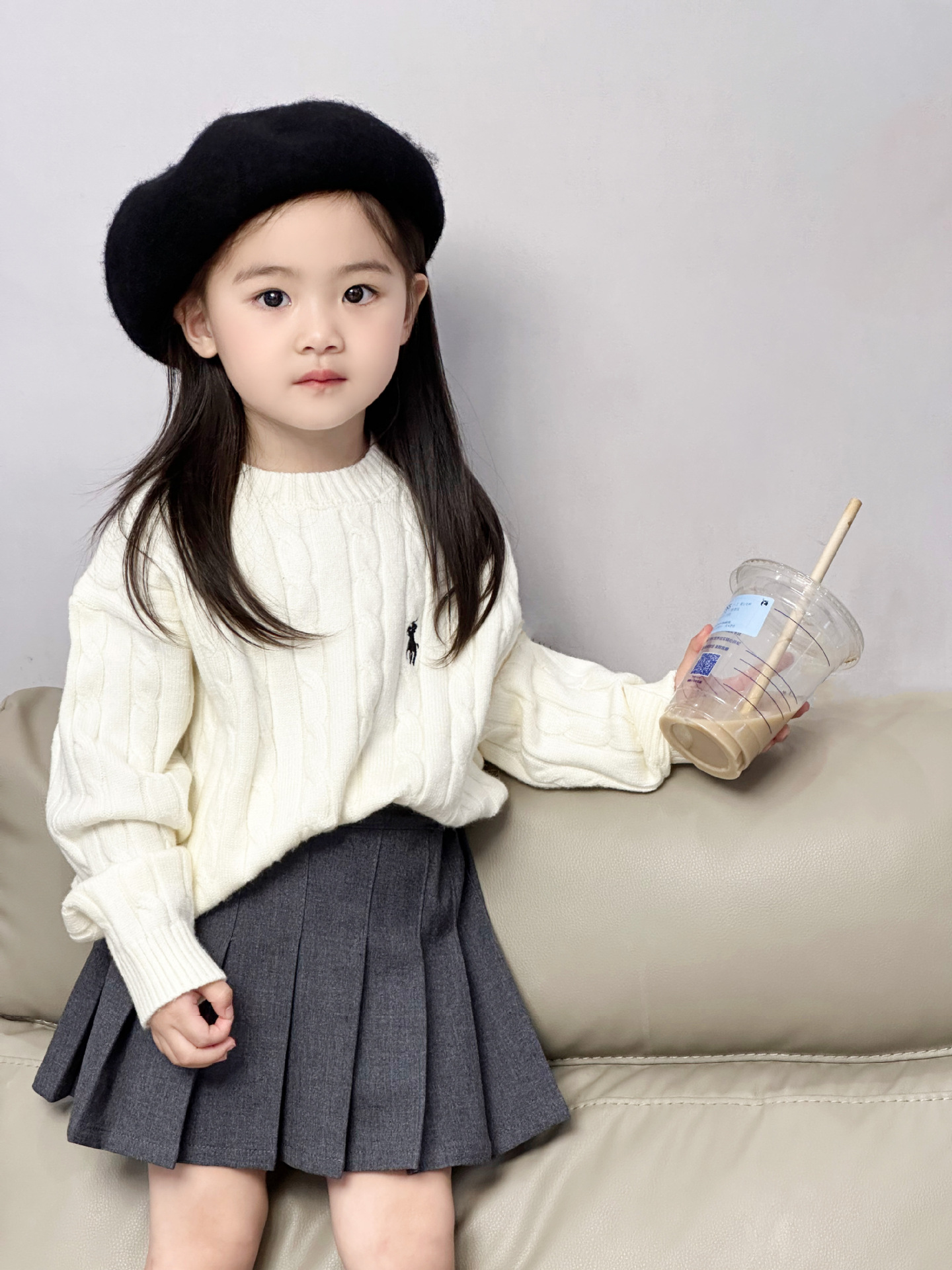 女童百褶裙2023秋季新款中小童韩版基础款半身裙带里裤儿童裙子详情6