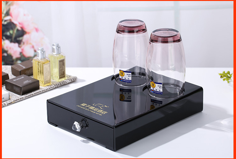 酒店牙具盒亚克力宾馆洗漱用品盒客房耗品纸巾盒托盘遥控盒收纳盒详情22