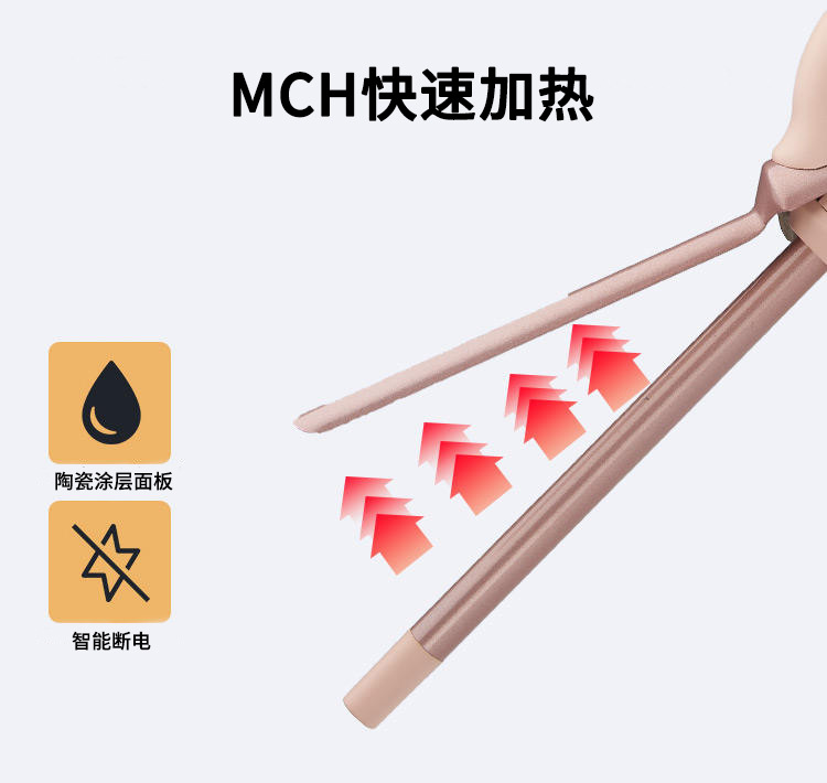 跨境烫发棒液晶调温卷发器便携式梨花烫烫发器女士家用波浪卷发棒SHINON 8602详情3