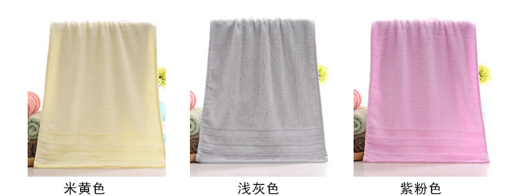 Wholesale of bamboo fiber double-segment towels, thickened household couple face towels, soft and absorbent multi-color towels for hair delivery pic 22