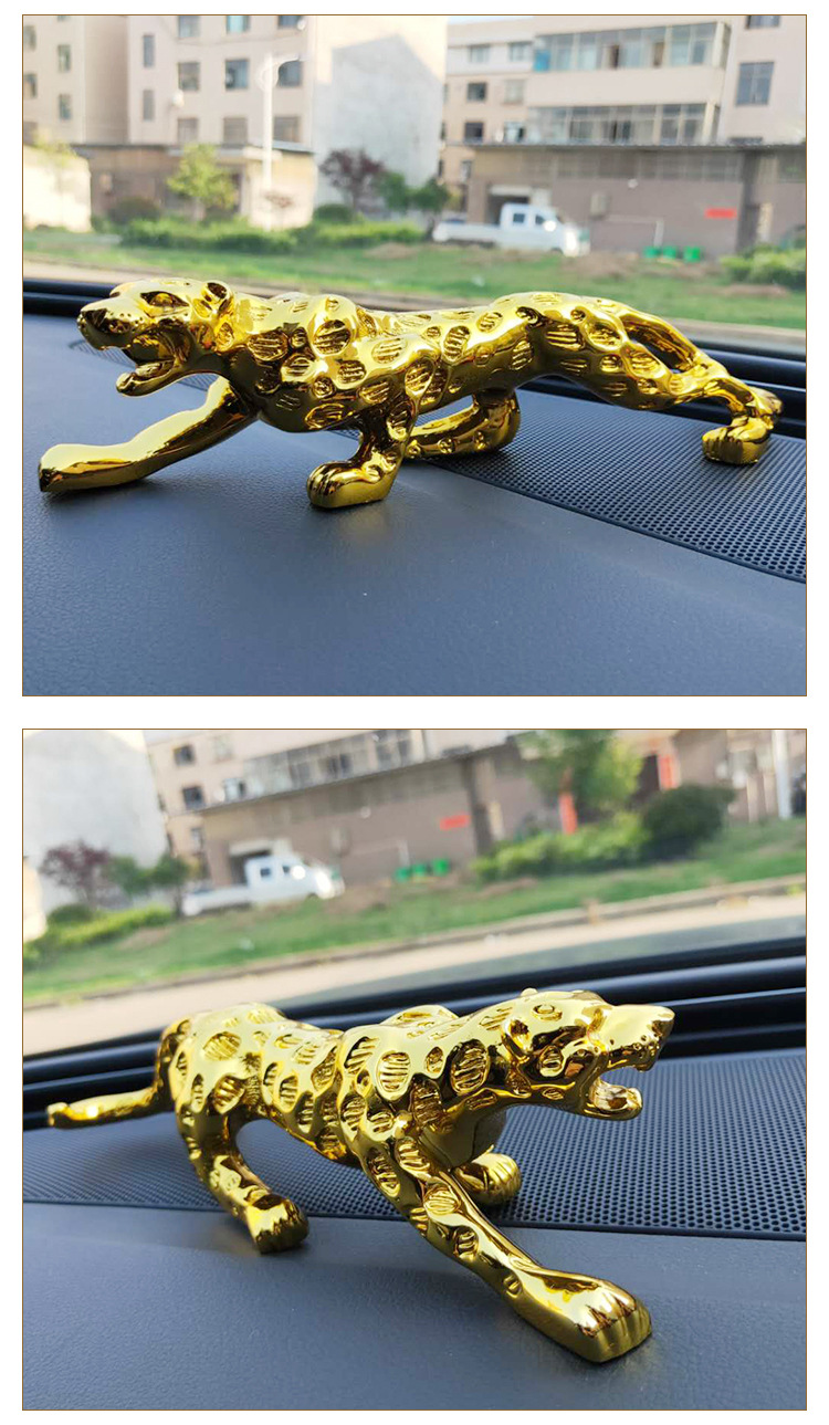 霸气男士汽车摆件金钱豹子 树脂豹礼品金钱豹车内装饰品详情10
