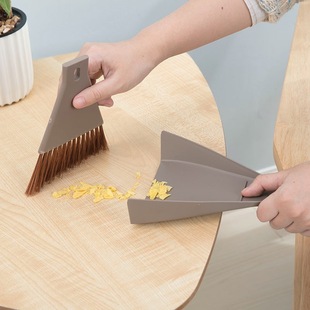 厂家直销新款桌面迷你扫把簸箕套装 家用扫死角苕帚刷子批发 Wholesale garbage bag storage box, non-perforated wall-mounted shopping bag storage box, large-capacity plastic bag storage wonder pic 13