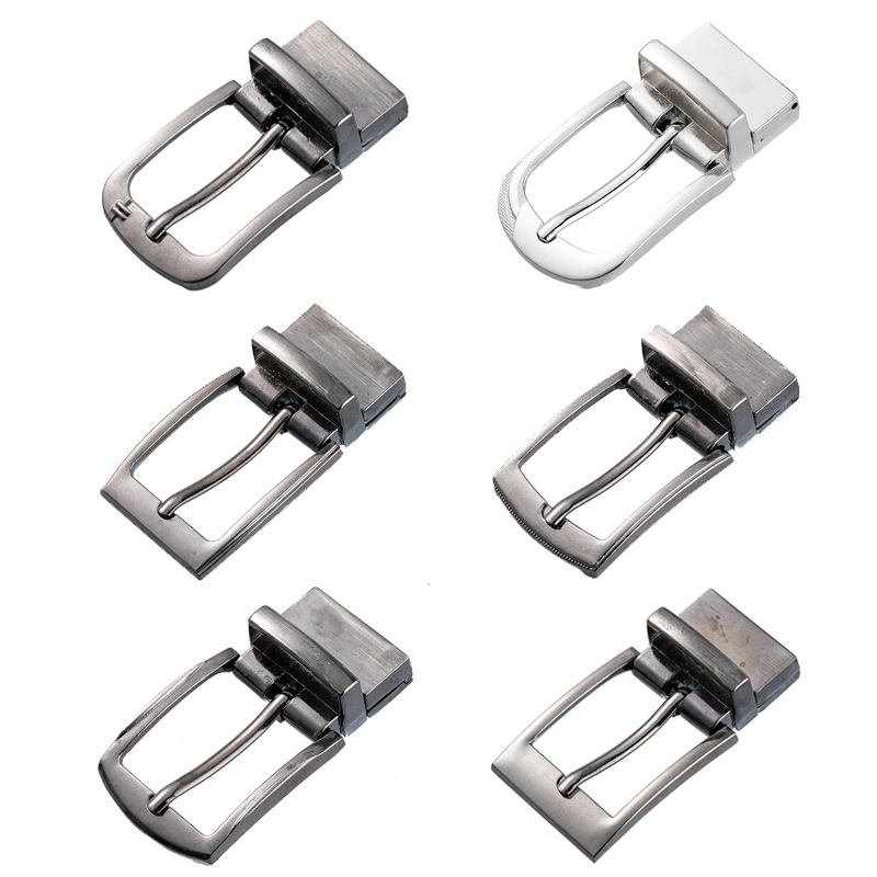 爆款男士平滑皮带扣锌合金五金胶片板扣配33mm打眼皮带批发详情9