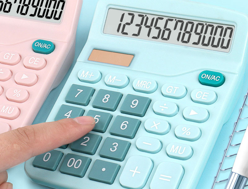 Solar calculator, high appearance level, color dual power supply, student computer, office use, financial accounting special wholesale pic 13