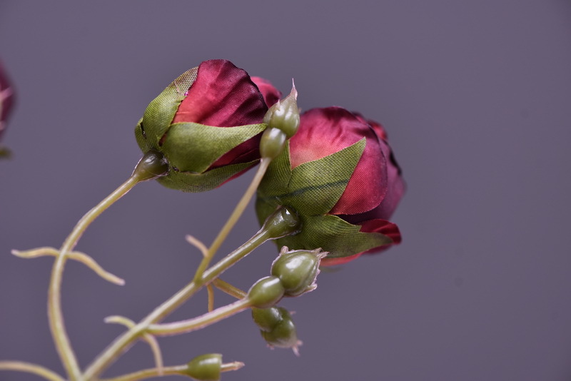 Simulated retro charred edge rose bud home, hotel, banquet table flower, high-end simulated rose, simulated dried flower pic 18