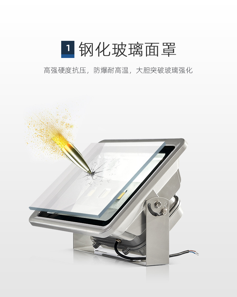 LED投光灯泛光灯厂房高亮户外广告灯室外露天防水广场球场灯路灯详情2